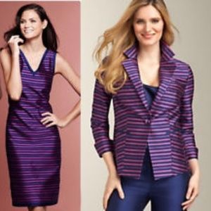 Talbots Striped Sheath Dress & Blazer Size 16